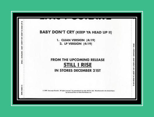 Baby Don't Cry (Keep Ya Head Up II) Suoneria per iPhone.