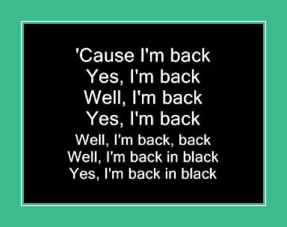 Back In Black LYRICS DOWNLOAD ஐபோன் ரிங்டோன்